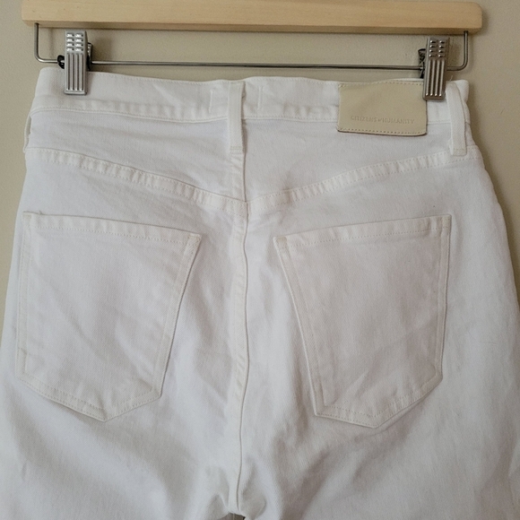Citizens of Humanity Isola Cropped Boot in Mayfair Raw Hem White Size 25 - Picture 6 of 9